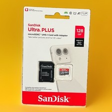 SanDisk Ultra Plus 128GB MicroSDXC UHS-I Card with Adapter SDSQUBC-128G-AN6MA