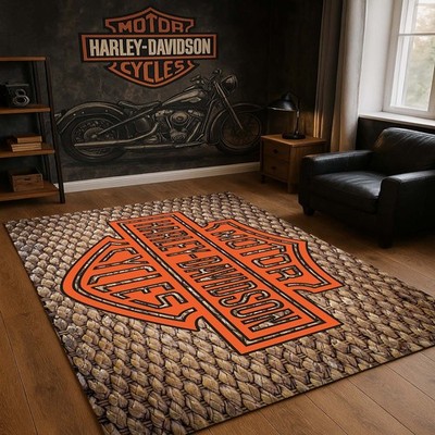Legend American Motorcycle Rug, Biker Decor, Vintage Floor Mat, Custom Area Rug