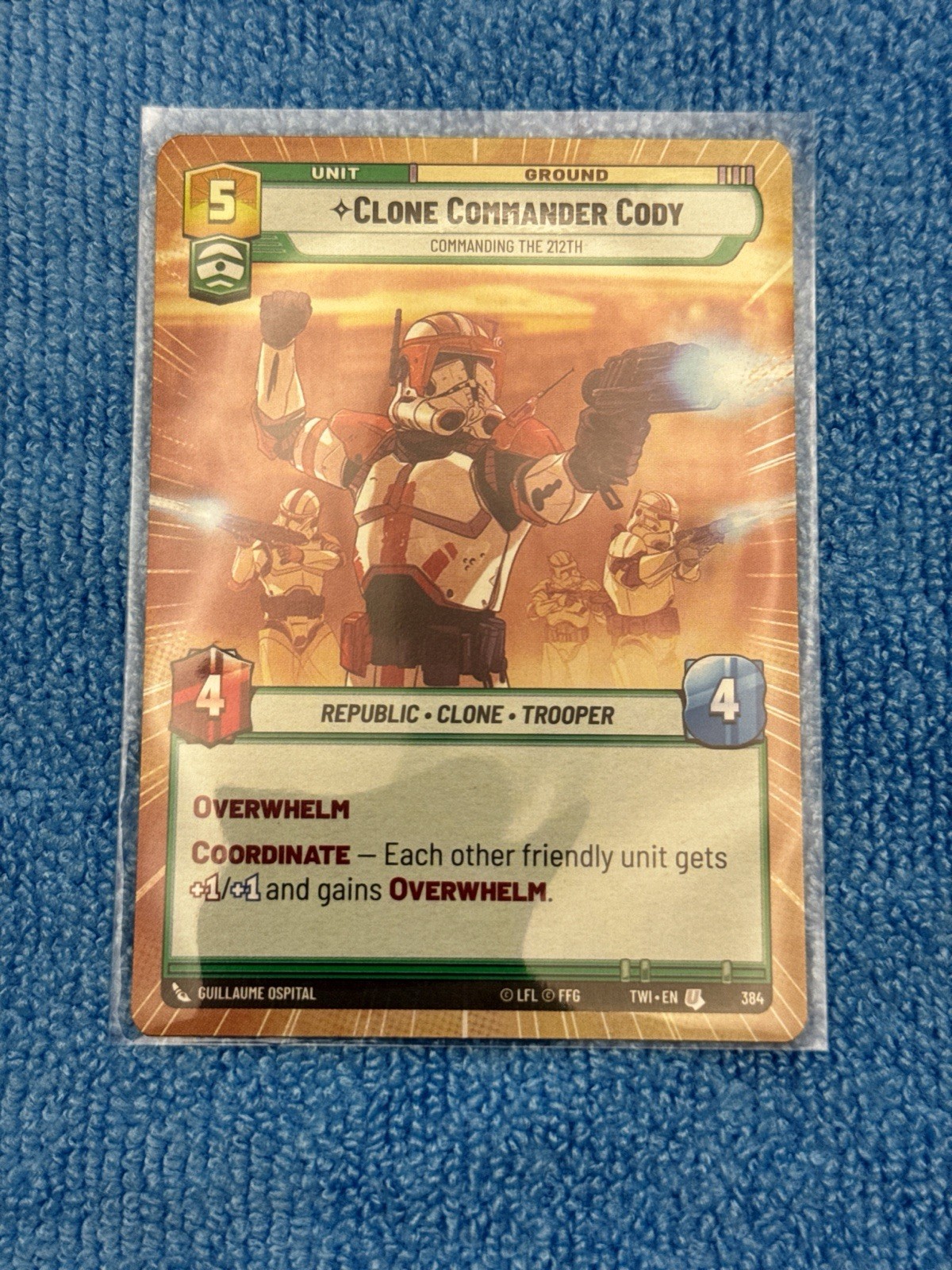 Star Wars Unlimited TWI 384 Clone Commander Cody Commanding The 212th Hyperspace