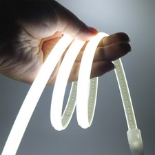220V Neon COB LED Strip Lights 240LEDs/m Waterproof Neon Rope Lamp Tape UK Plug