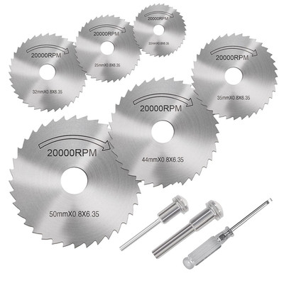 Cutting Wheel Set for Drills Rotary Tool, 8Pcs HSS Rotary Drill Saw Blades Steel