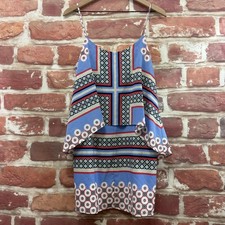 1 STATE Slip Dress Womens Small Multicolor Boho Floral Striped Tiered Sundress