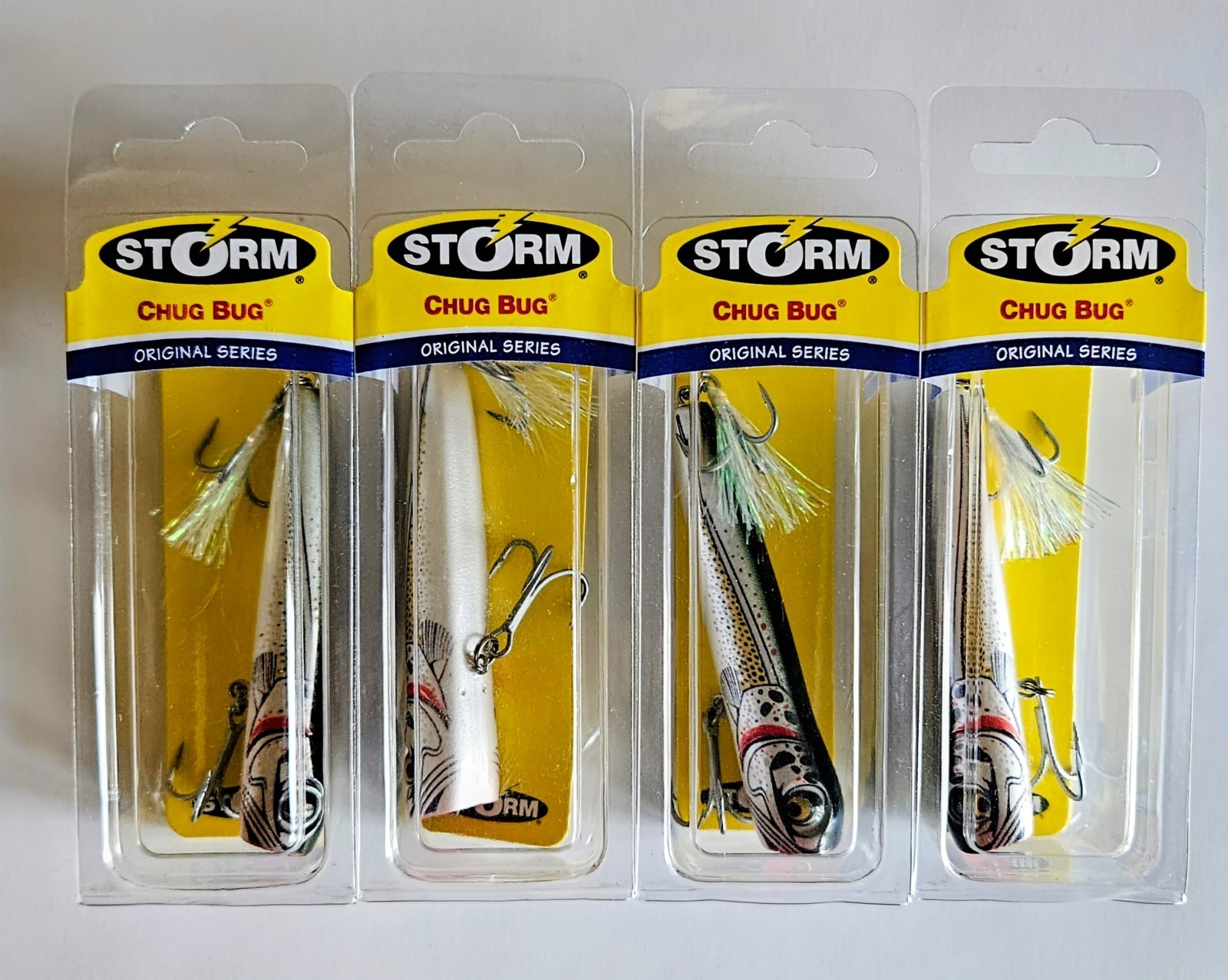(4) Storm Chug Bug Saltwater O8 Topwater Poppers 3/8 oz, 3-1/4" Speckled Trout - Image 2