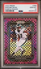 PSA 10 Gem Mint (Low Pop) Nakobe Dean 2022 Panini Prizm Purple Power /49 ROOKIE