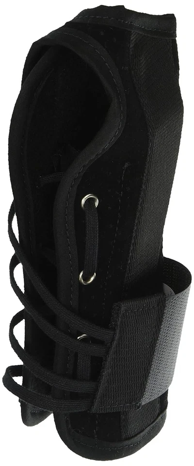 Muñequera FLA ajuste suave acabado gamuza negra mano izquierda pequeña túnel carpiano Syndro Foto 2 de 2