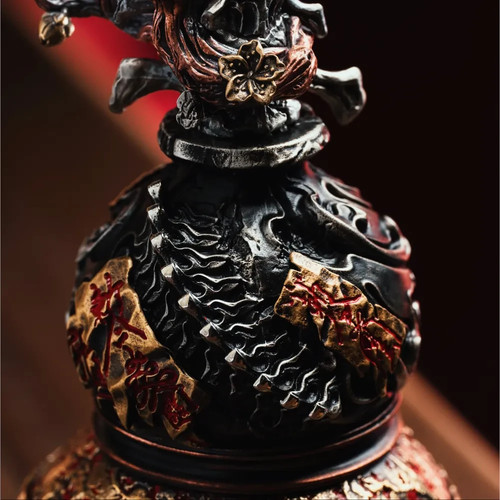 Dragon Spine Gourd Ink Black Edition – Collectible Taoist Talisman Amulet Decor - Picture 4 of 20
