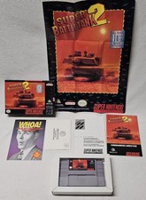 Vintage 1993 Super Battletank 2 Super Nintendo SNES CIB Poster MINT Video Game 