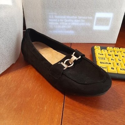 Cvistpieo Women Slip On Work Flats Penny Loafer Black Sz 9 PreLoved Worn Once