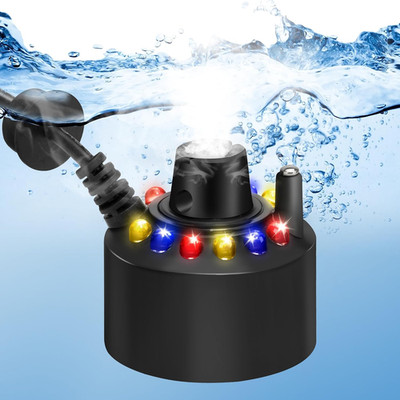 Mist Maker Mini Pond Fog Machine 12 Led Indoor Water Fountain Mister Fogger with