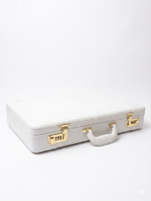 MASONIC OES HOJ DOI ALL WHITE HARD BRIEF CASE, ORDER OF EASTERN STAR BREIFCASE