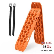 Recovery Traction Tracks for Off-Road Mud, Sand, Snow Tire Ladder Orange Strap