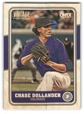 Chase Dollander 2025 Onyx Vintage Baseball #OVCHDO Colorado Rockies