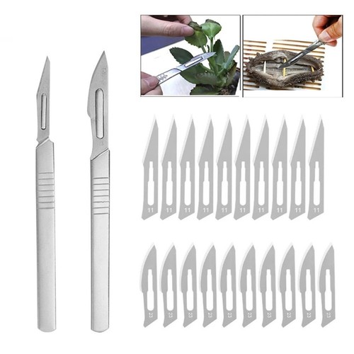 20pcs Carbon Steel Blades + 2pcs Handle DIY Cutting PCB Repair Hand Tools Hot - Picture 23 of 24