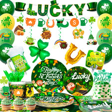 St Patricks Day Party Decoration Irish Party Supplies Balloons Tableware Plates