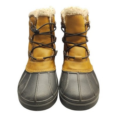 Crocs AllCast Winter Boots Youth Size 4 Multi Faux Fur Lined Waterproof 203671