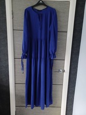 Ladies Selected Femme Blue Long Maxi Dress Size 36 (UK 8) Boho