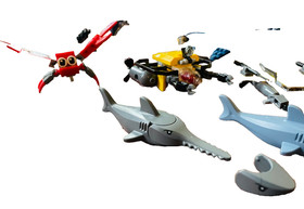 Lego City scuba/undersea treasure shark&subs, 4sets: 60263, 60090, 60091, 31088
