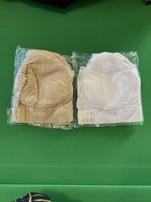 Two Criss-Cross Lift Bras Size 2Xl/3 Xl 1White-1Tan New In Packages