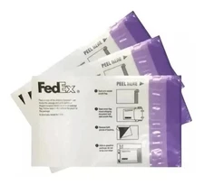 FedEx Shipping Pouches 100 Pk 8x11 Inches Self-Adhesive Resealable side-loading