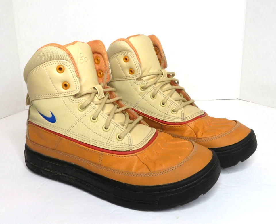 Nike Woodside 2 High ACG Boots Youth 5Y 524872-201 Sesame (Tan)/Curry (Orange) - Image 4 of 4