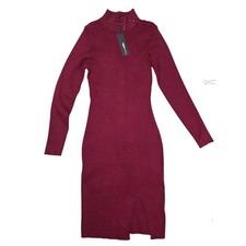 Fashion Nova Truthful Desire Ribbed Burgundy Midi Dress Sz XL NWT Imperfection