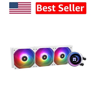 V2 360mm Water Cooling CPU Cooler with 3 PWM ARGB Fans for Intel & AMD
