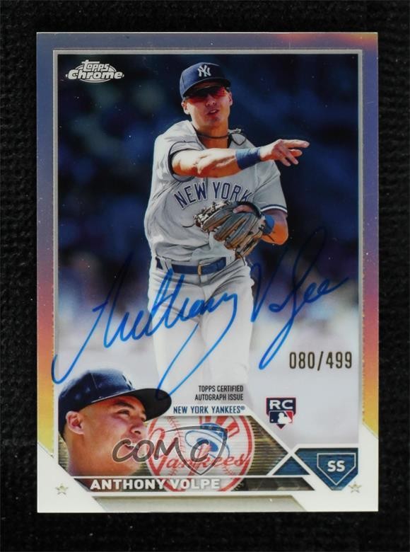 2023 Topps Chrome Rookie Auto Refractor /499 Anthony Volpe #RA-AV Auto RC