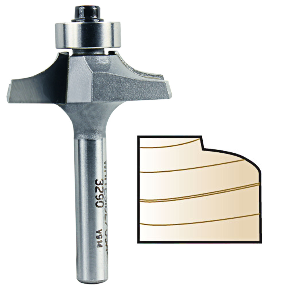 Whiteside 3290 Thumbnail Table Edge Bit 1/4 in. SH x 7/16 in. PW