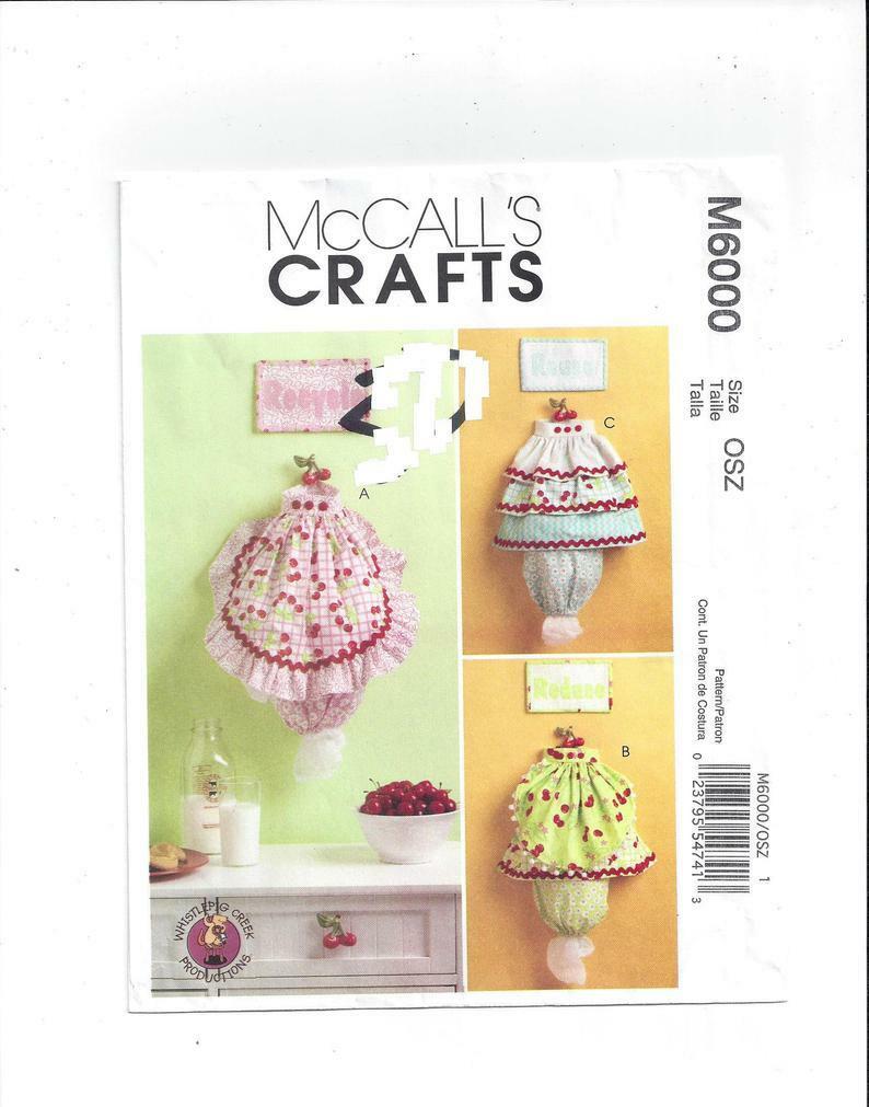 McCalls Sewing Pattern 6000 Plastic bag Savers 3 Variations eBay