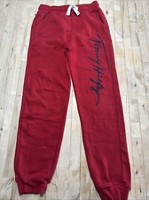 Tommy Hilfiger Small Jogger Athletic Drawstring Tapered Sweatpants Red