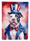 Pit Bull Terrier Black/White Patriotic American Flag