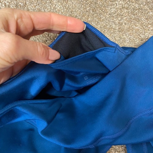 Nike Dri-Fit Training Tights Women's Large Blue Swoosh Stretch Mid Rise Pull-On - 第 11/14 張圖片