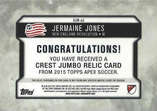 2015 Topps Major League Soccer Apex Crest Jumbo Relic Card Variations #'d /99 50 - Picture 24 of 38