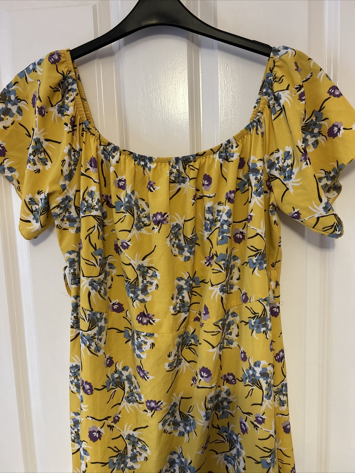 Shein Ladies Yellow Floral Floaty Maxi Dress Size 18 (1XL) eBay