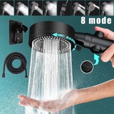 8 Mode High-Pressure Shower Head with Hose  On Off Switch ,RV Camper Sprinkler