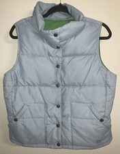Ralph Lauren Polo Jeans Womens Down Quilted Vest Size L Reversible Vintage