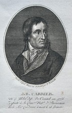 JEAN BAPTISTE CARRIER POLITICIAN (1756-1794) YOLET PORTRAIT ENGRAVING 18th century
