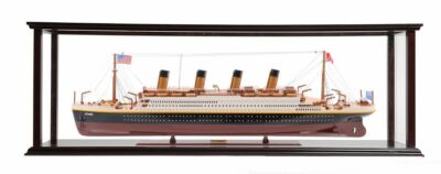 Titanic Ocean Liner Model 32'' White Star Cruise Ship w/ Table Top Display Case