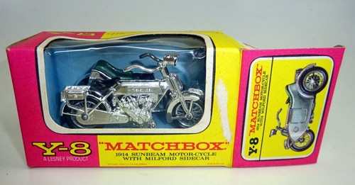 Matchbox Models of Yesteryear Y-8B Sunbeam Motorcycle perfekt in rarer "F" Box - 第 1/6 張圖片