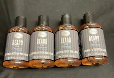 Lot Of 4 The Art of Shaving Beard Wash, Peppermint, 4 Ounce