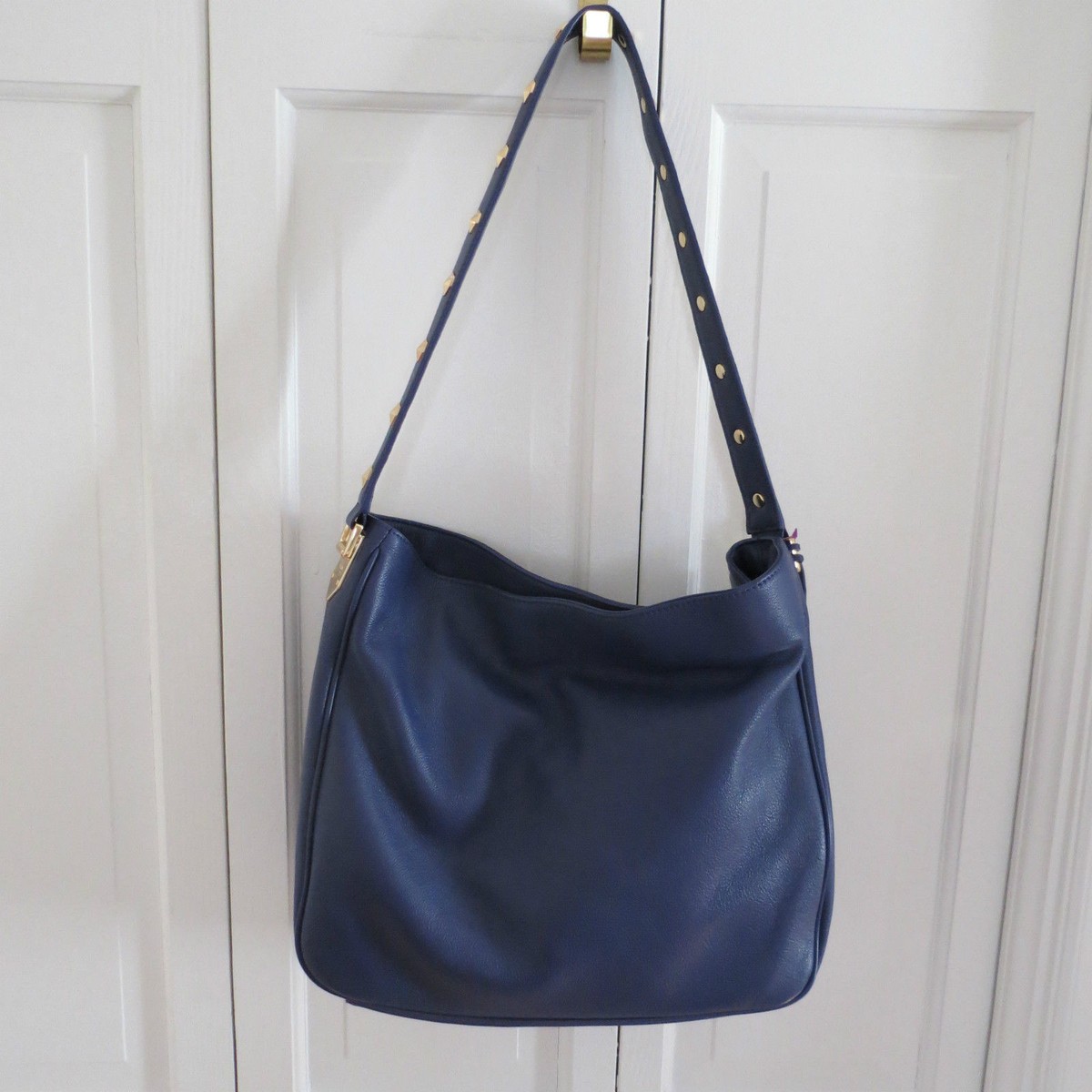 Dramatic Perlina Francesca NS Purple Leather Hobo/Shoulder Bag NWT