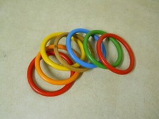 x7 Wood Macram  Wood Loops Rings Craft 3-1/4" Multi-color Needlecraft Bracelets