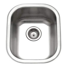 Houzer CS-1407-1 Club 14" Undermount Medium Bar and Prep Sink with Strainer