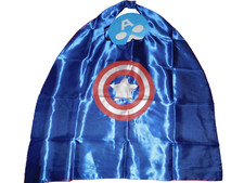 CAPTAIN AMERICA Cape  Mask set for kids Halloween or Dress Up 4-10 NWOT