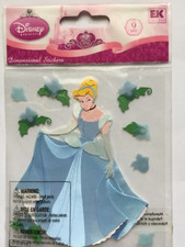 DISNEY Princess EK SUCCESS CINDERELLA Flowers Dancing Gown scrapbook Stickers