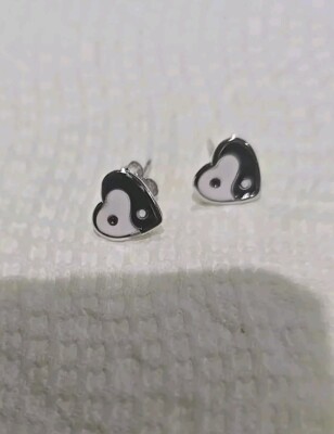 Estate Sterling Silver YIN AND YANG ER  SER#92