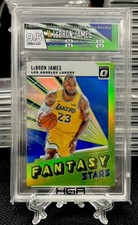 2018-19 Donruss Optic Fantasy Stars Blue /85 Prizm Lebron James (HGA 9.5) Custom