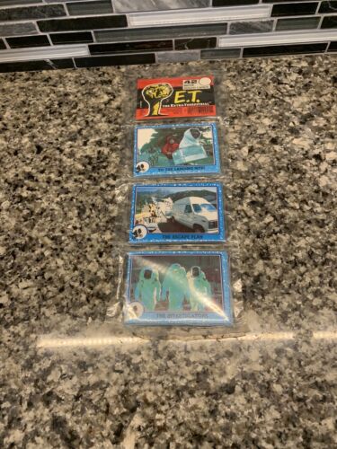 Vintage 1982 Topps E.T. 42 Sealed Movie Photo Cards “The Extra-Terrestrial” - Afbeelding 1 van 4