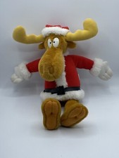 Vintage Rocky and Bullwinkle Moose Plush Toy Talking Xmas 16" Voice Not Working