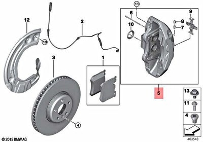 Genuine BMW X3 M X4 F97 F98 G07 X7 30dX 40dX CALIPER HOUSING LEFT 